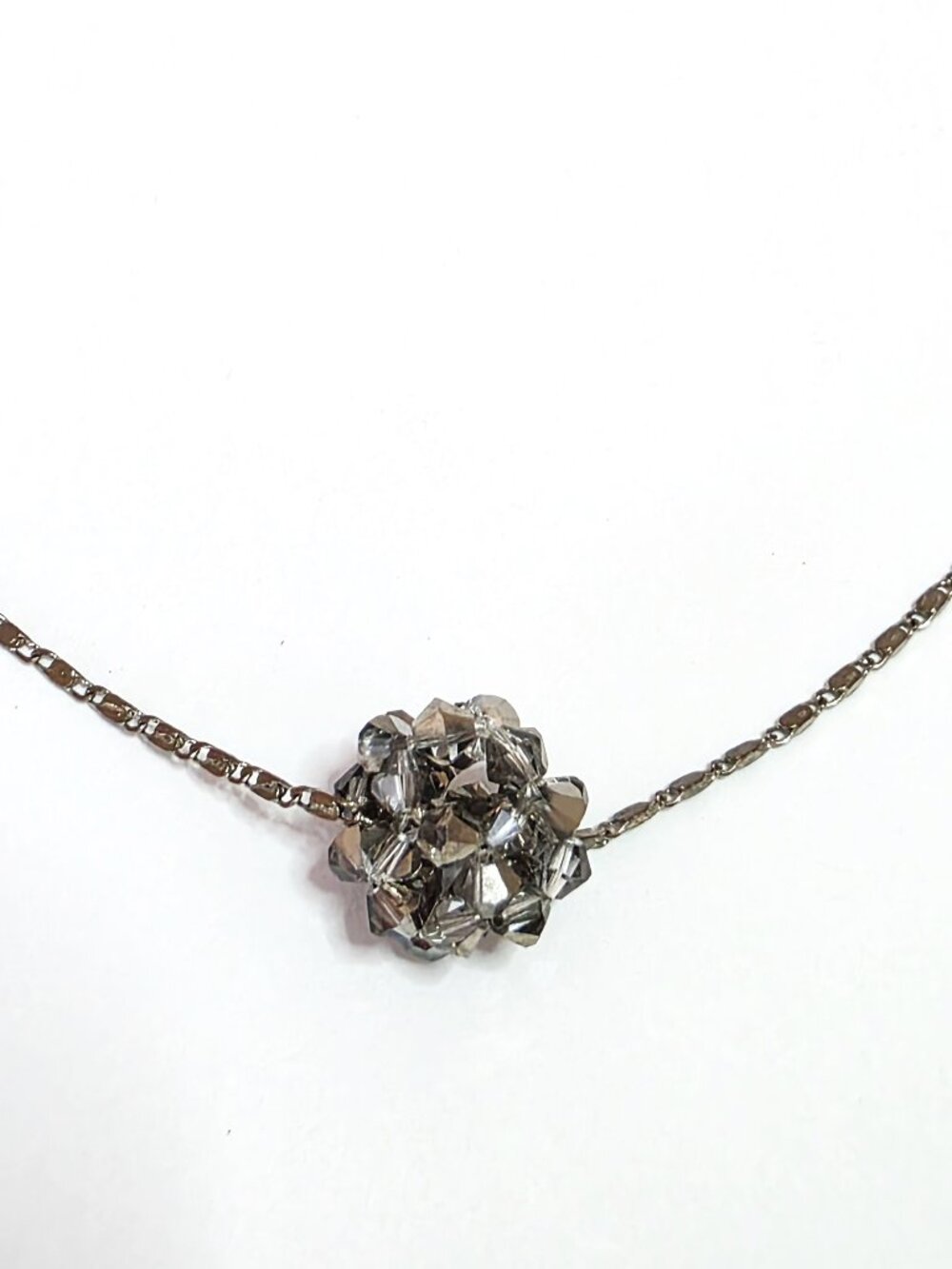 Crystal dodecahedron pendant necklace